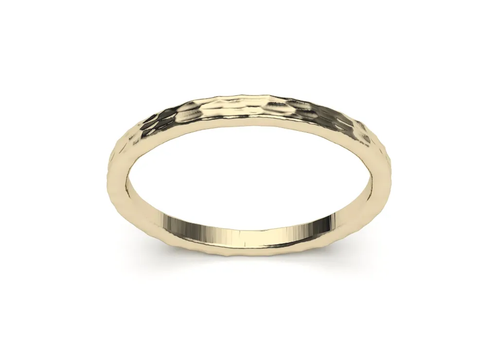 HAMMERD-a hammered texture ring band - VR87799