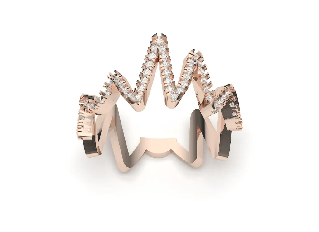 CARDIVIELA-a heartbeat inspired diamond ring band - VR87808