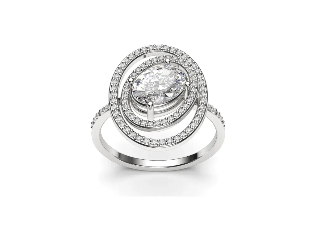 SATURNA – A radiant oval diamond crowned by cosmic rings - VR87766