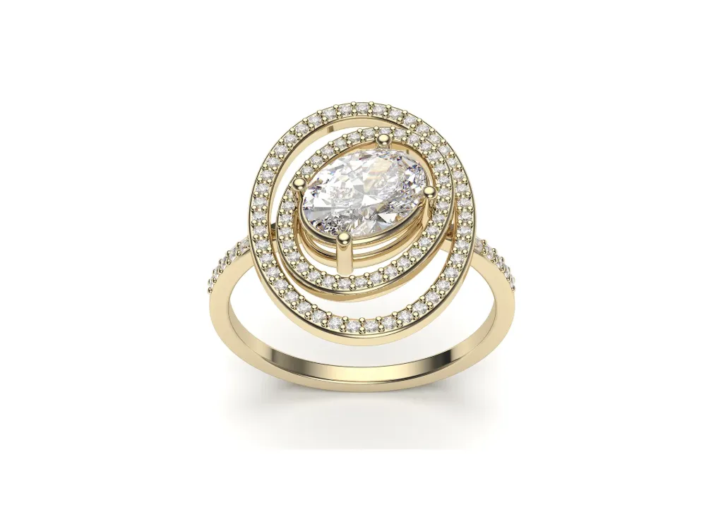 SATURNA – A radiant oval diamond crowned by cosmic rings - VR87766