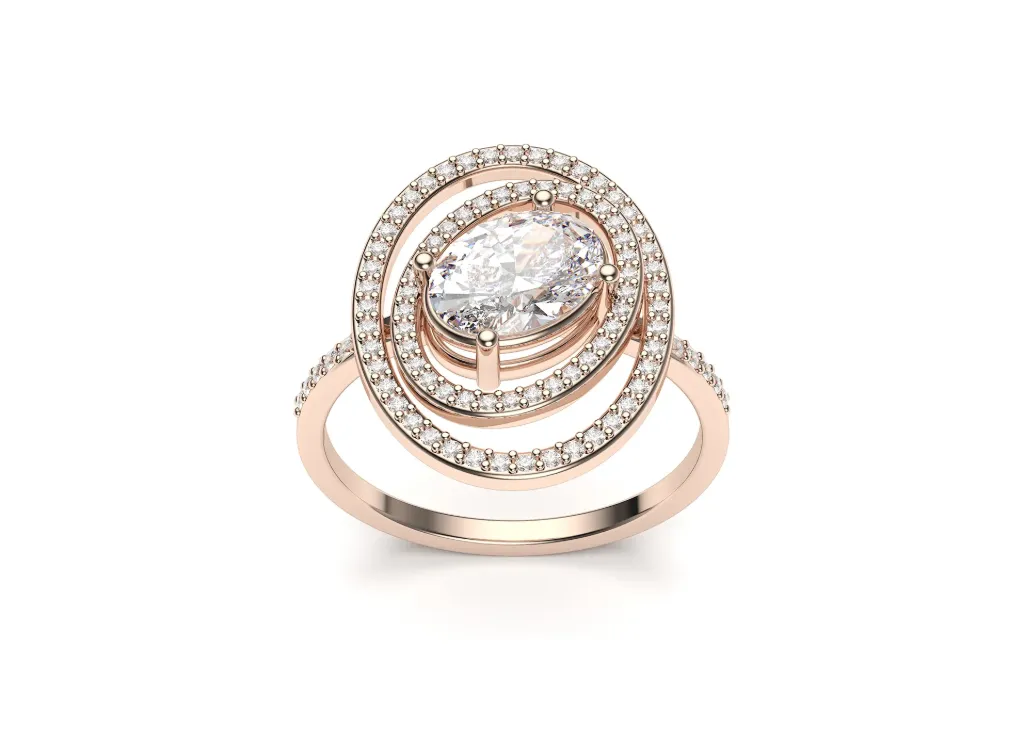 SATURNA – A radiant oval diamond crowned by cosmic rings - VR87766