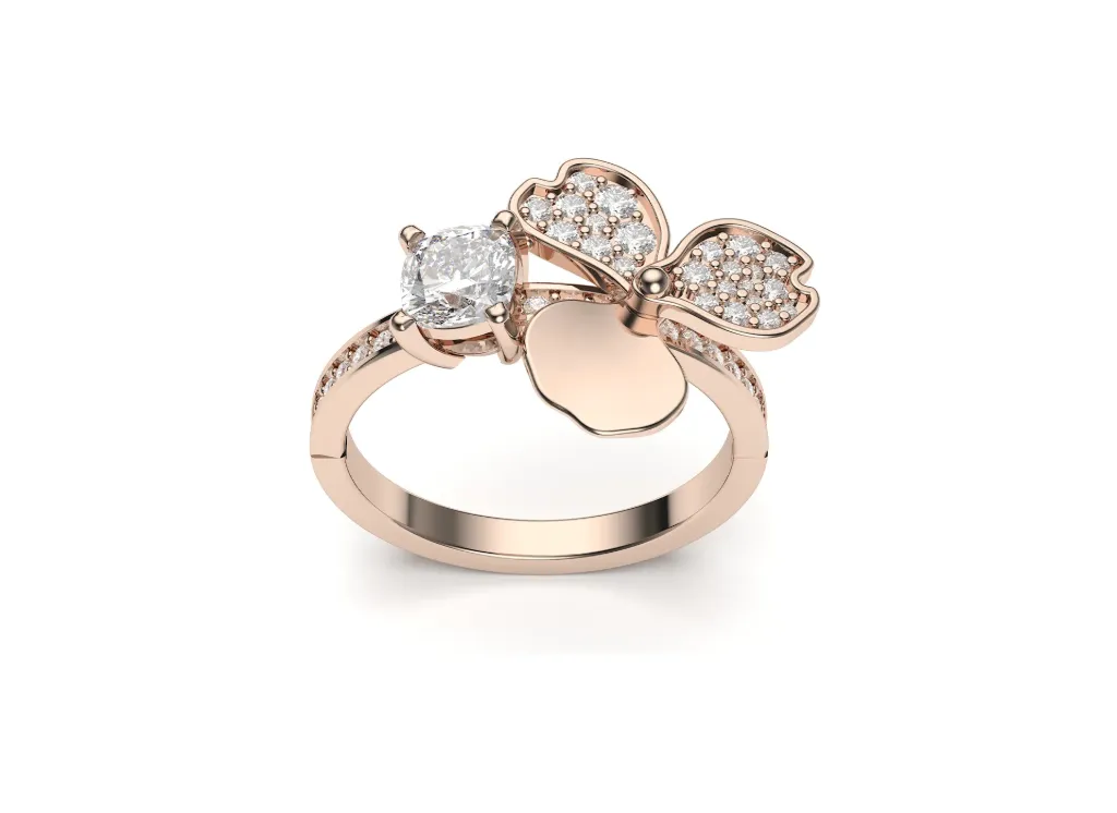 FLORIVORA – A radiant solitaire crowned with petals of light - VR87767