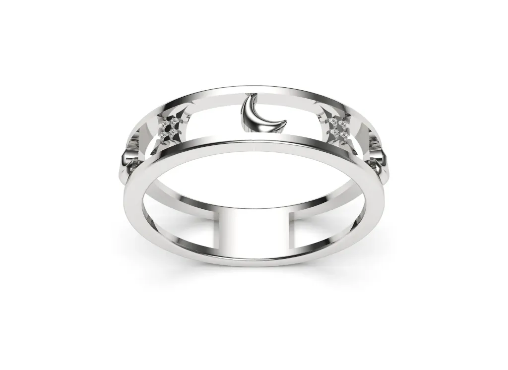 CELESTORA – A symbolic design capturing the harmony of night sky motifs - VR87814 (White)