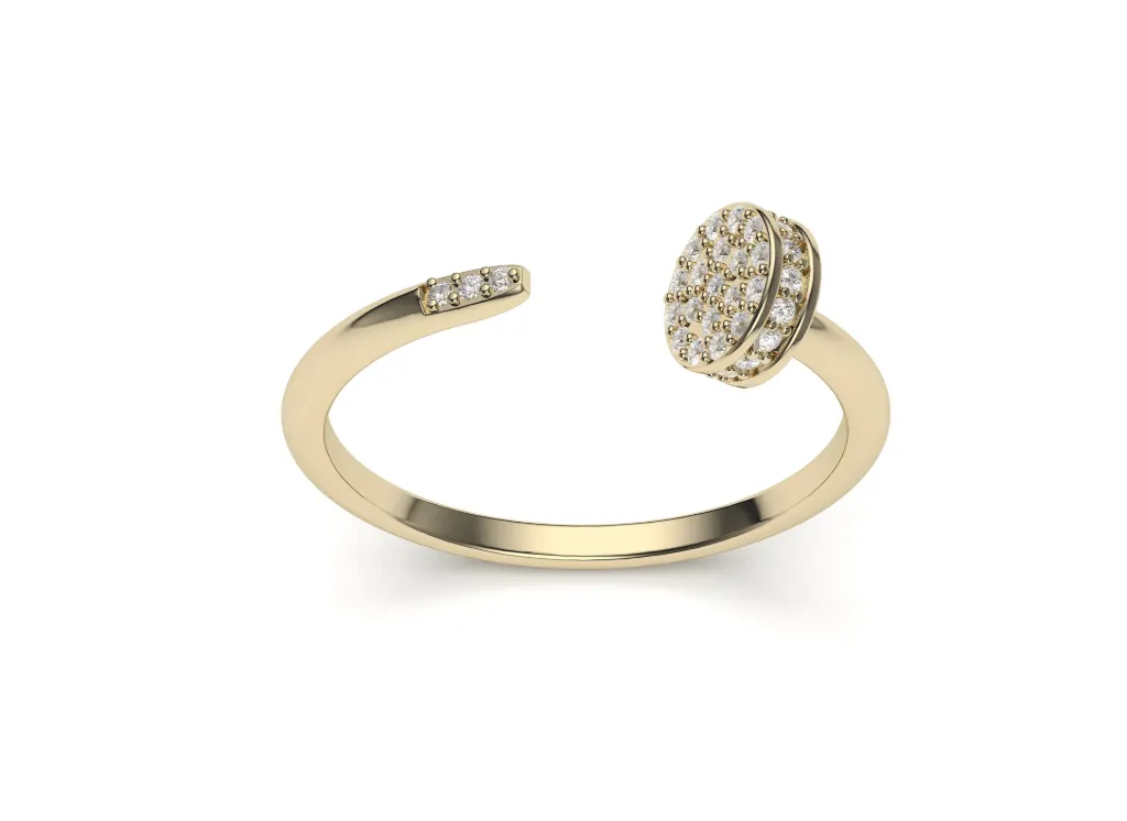 LUNAVESSA – A radiant open ring with pavé brilliance - VR87835