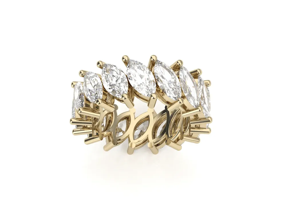 ECLIPTA - 0.50 ct each Marquise shape diamond eternity band ring-VR87720