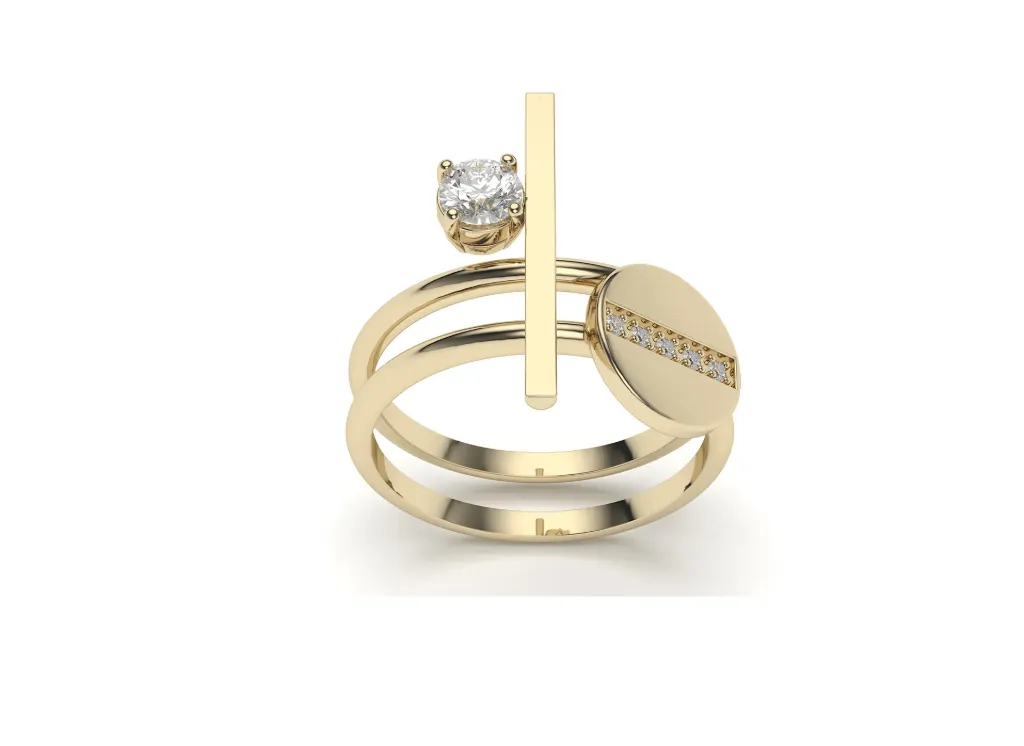 LUMIVORA – A radiant ring uniting geometry and sparkle - VR87843