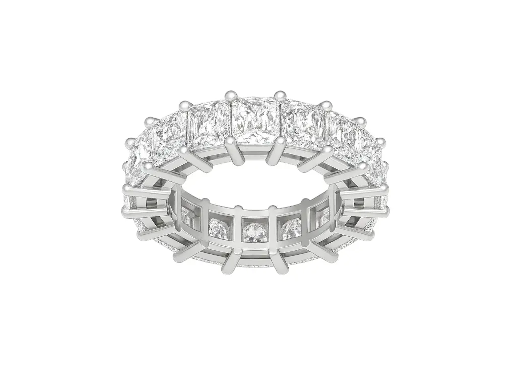 ECLIPTA - 0.50 ct each Marquise shape diamond eternity band ring