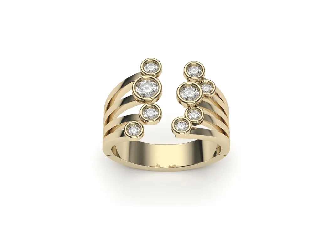 DROPARE · A radiant ring with staggered brilliance · VR87870