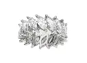 ECLIPTA - 0.50 ct each Marquise shape diamond eternity band ring