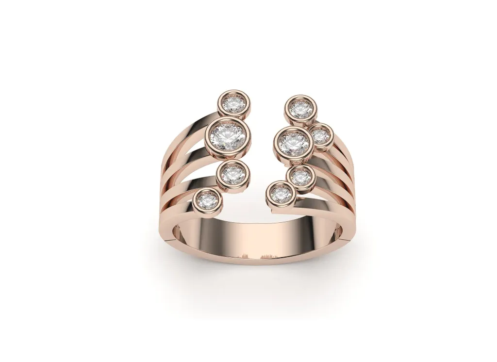 DROPARE · A radiant ring with staggered brilliance · VR87870