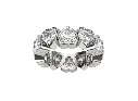 ECLIPTA - 0.50 ct each Heart shaped diamond eternity band ring