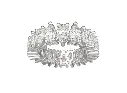 ECLIPTA - 0.50 ct each Pear shaped diamond eternity band ring