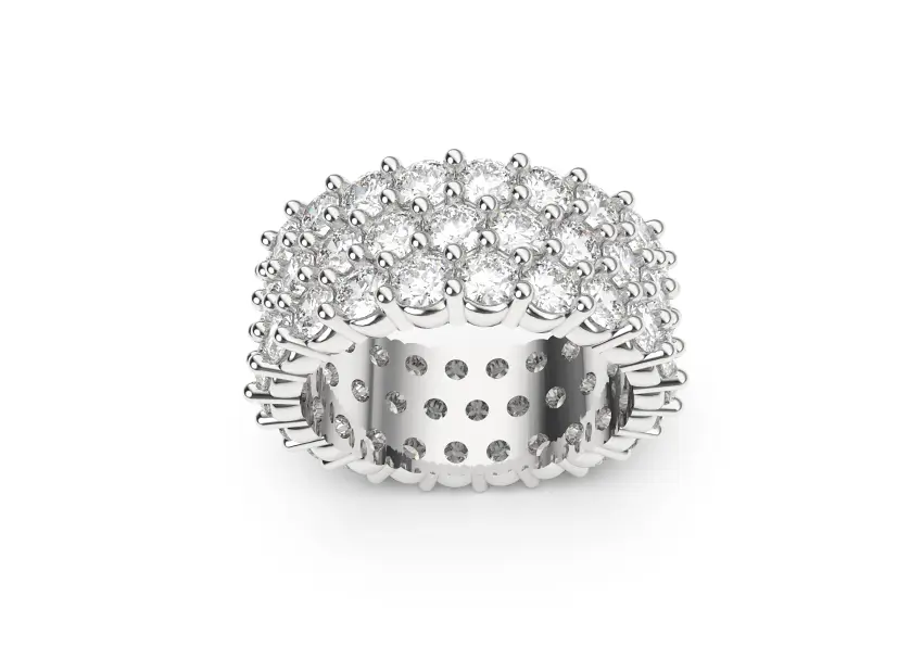 GLISCA -Prong-set round diamond eternity band ring