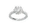 SOLMERA — Round center diamond ring with a round diamond halo