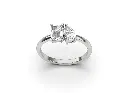 DYMERA — Emerald and pear-cut diamond Toi et Moi ring