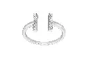 ALIGN — Round parallel set diamond-studded bar ring