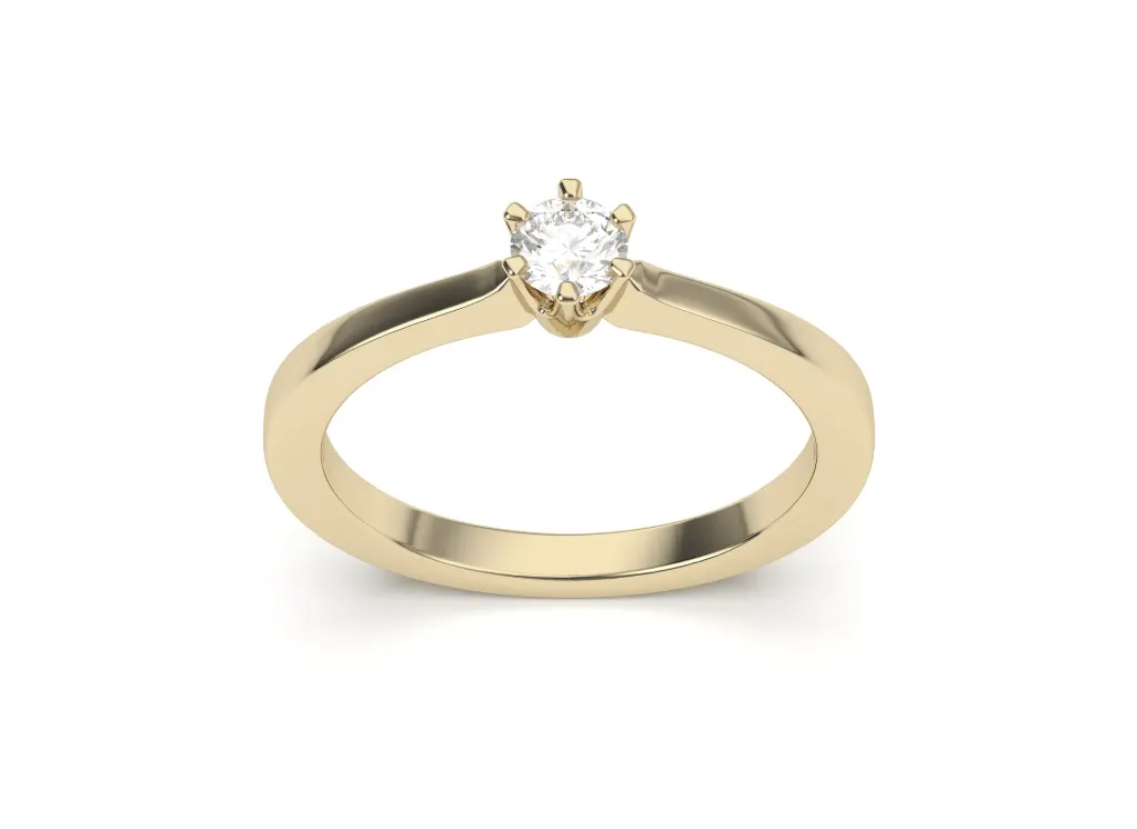 A six prong setting solitaire ring - VR87755
