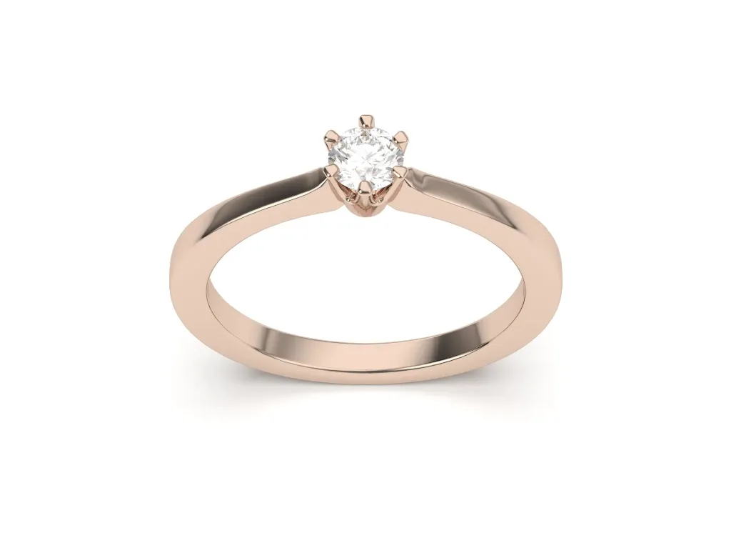 A six prong setting solitaire ring - VR87755