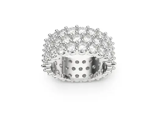 GLISCA -Prong-set round diamond eternity band ring