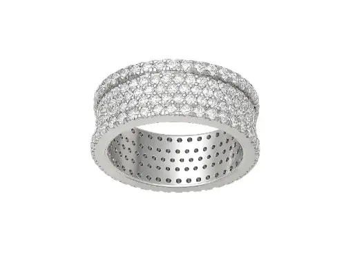 CRESCENDO - Pavé-set round diamond eternity band ring