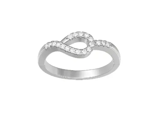 ETERNA - Diamond studded modern eternity motif ring