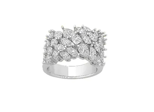 CELESTIA — Pear, Princess and Marquise cut diamond fashionable ring