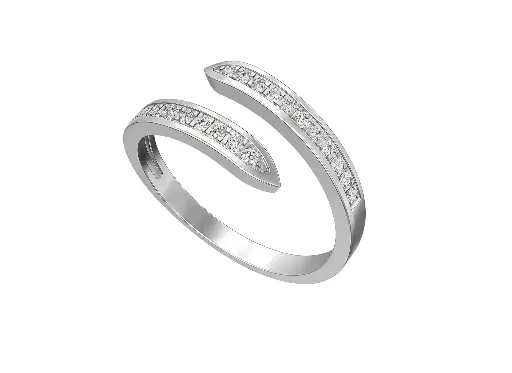 ORBIT — Round diamond twisted band ring